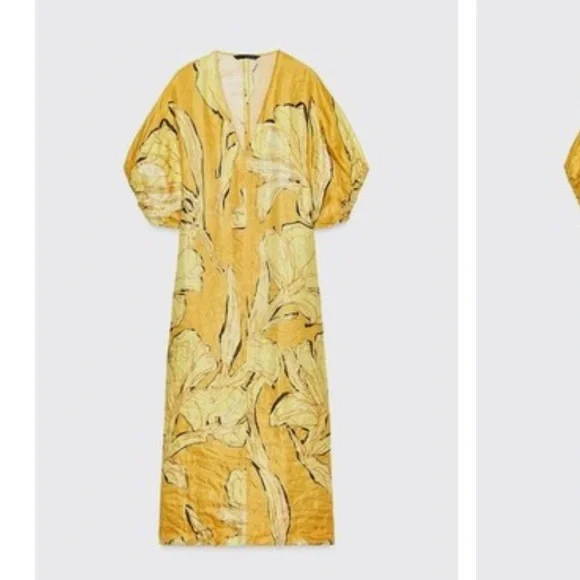 ZARA ZW COLLECTION
PALM PRINT DRESS WITH
POCKETS - Picture 4 of 10